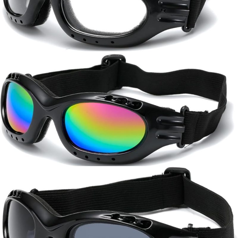 3 Pieces Motorcycle Goggles Riding Glasses Dirt Bike Ski Goggles Anti-UV Dustproof Windproof  Goggles For Motorcycle Riding, Skiing, Outdoor Men Women Youth